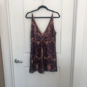 Purple Sequin Free People Mini Dress